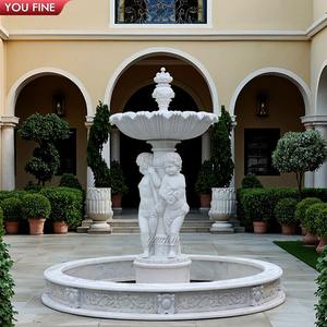 Fontana di marmo bianca semplice a 3 livelli della <span class=keywords><strong>pietra</strong></span> naturale del <span class=keywords><strong>giardino</strong></span> esterno - Product Image 6