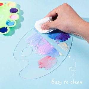 <span class=keywords><strong>Palette</strong></span> <span class=keywords><strong>de</strong></span> <span class=keywords><strong>peinture</strong></span> à l'huile transparente en acrylique, anti-adhésif ovale, 15.7x11.8 pouces, pour <span class=keywords><strong>peinture</strong></span> artisanale, bricolage, 1 ou 2 pièces - Product Image 5