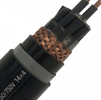 HUAQI 450/750V 14x4mm² XLPE-isoliertes Kupferleiterkabel, raucharm, halogenfrei, flammhemmend, für Tunnelsteuerung