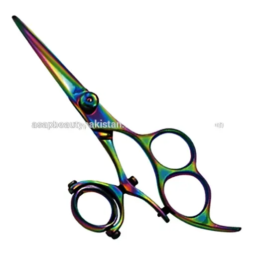 Swivel Thumb Matching Shear and Thinner (5.0 Inch) Fashion Design Beauty Sewvil Thumb Barber Hair Scissor Set
