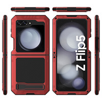 Casing ponsel anti guncangan, casing ponsel anti guncangan, pelindung braket Armor tugas berat, logam, penutup ponsel pelindung untuk Samsung Galaxy Z Flip 6 5 4 3
