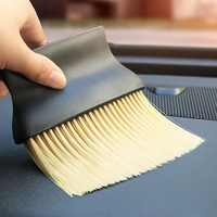 Brosses de nettoyage pour sortie d'air de climatisation de voiture, brosse de détail à manche, brosse à poils doux, outil de nettoyage pour l'intérieur de la voiture, élimination de la poussière