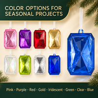 Nouvelles Décorations de Noël en Gros : Pendentifs en Plastique Scintillants et Colorés en Forme de Faux Gemmes pour Noël et la Saint-Valentin (Vente Transfrontalière)