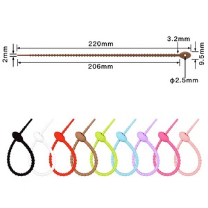 Sacs de rangement ovales en silicone écologiques pour câbles de casque et gestion des câbles dans le salon (15cm/22cm) - Product Image 4