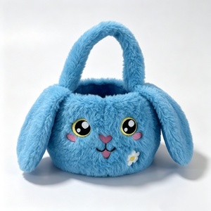 Bolso de peluche de conejo personalizado, bolso de mano de peluche de conejo, bolso de peluche de conejo azul, bolso de mano de peluche con diseño de animal, bolso de peluche de conejo - Product Image 3