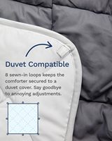 Couette King Comforter Cloud-Soft Alternative, insert de couette tout-saison, légère, réversible, respirante et matelassée