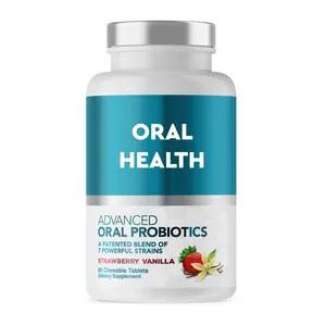 Advanced Oral Probiotics for Mouth Bad Breath Treatment Teeth Gums Dental Probiotics Supplement Chewable Tablets Natural Mint