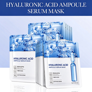 Masque facial doré en marque privée OEM ODM avec acide hyaluronique et vitamine C, hydratant et raffermissant, pour peaux grasses - Product Image 6