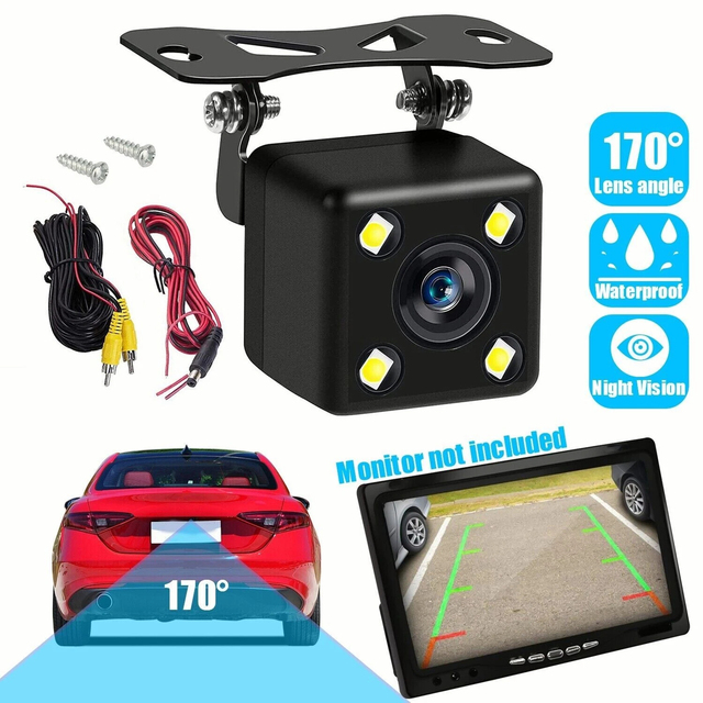 IPoster Car Rear View Backup Camera 170 Degree Wide Angle Parking Reverse Cam Waterproof Night Vision