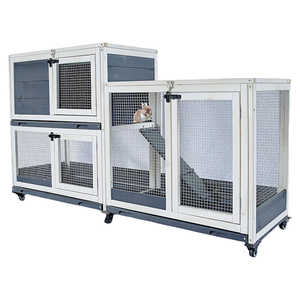 Hochwertiger Bunny Hutch Kaninchen käfig mit Rädern Holzhaus für kleine und mittlere Tiere Wasserdichter Haustier käfig - Product Image 1