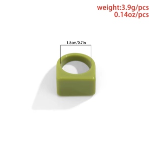 Bague artistique en résine Qijun, tendance, couleur vent froid, géométrie, <span class=keywords><strong>joker</strong></span>, forme irrégulière, pour femme - Product Image 6