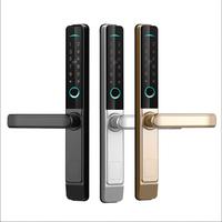 Serrure de porte intelligente étanche à pont thermique, fine, à empreinte digitale, sans clé, TTlock Tuya WiFi, pour la maison