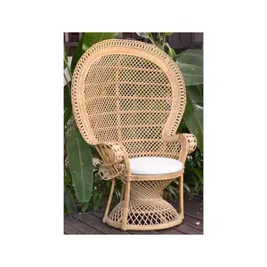 Sedia da giardino con divano rotondo di design della cee sedia da hotel realizzata con struttura in canna di rattan e tessitura del nucleo in rattan con ornamenti