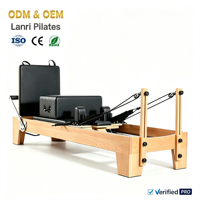 Reformers de Pilates en bois de hêtre de qualité supérieure, Reformers de Pilates en hêtre stable pour la maison et le studio, machine d'entraînement du tronc avec système d'accessoires complet