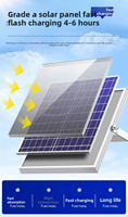 Éclairage routier extérieur IP66 ABS étanche 100W 200W 300W LED solaire 6000K lumière du jour 120° angle de faisceau télécommande super lumineux