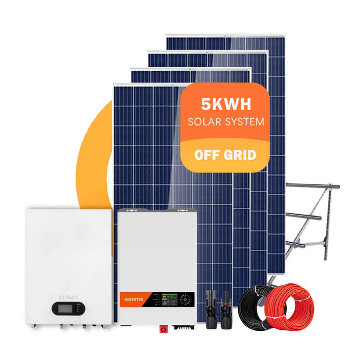 Residential Complete Hybrid Off Grid Solar Power System 5000W 5Kw 10Kw ...