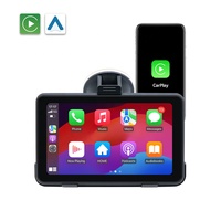 Sistema Multimedia Portátil con Pantalla Táctil Carplay de 7 Pulgadas, Conexión Bluetooth, Navegación, Reproductor de Música
