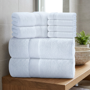 Serviettes de bain écologiques et bio, en coton de luxe, absorbantes, tissées, marque ORCHID, modèle ORCHID10121, fabricant OEM en gros pour la literie - Product Image 1