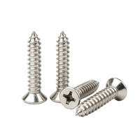 Vis autotaraudeuses en acier inoxydable 201/304 pour l'automobile, vis autotaraudeuses à tête plate pour garnitures intérieures