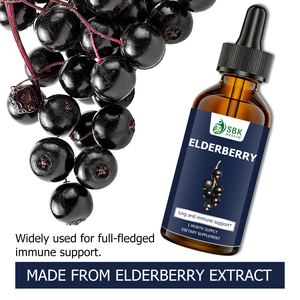 Private Label OEM Elderberry Liquid Drops Grape Flavor Dietary <b>Supplement</b> Promotes Respiratory Health and Support Cleanse Healty - Product Image 3