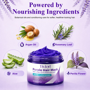 Tivlon Purple Hair 3-in-1 Care With Argan Oil Rosemary for Cool Blonde Tone Balance Deep Hydration Repair Moisture Distributor - Product Image 5