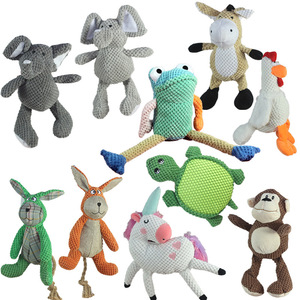 Jouets à mâcher en peluche résistants aux morsures pour chats et chiens - Peluches <span class=keywords><strong>de</strong></span> style Teddy - Poupées en peluche <span class=keywords><strong>de</strong></span> dessin animé - Éléphant - <span class=keywords><strong>Canard</strong></span> - Lapin - Product Image 3