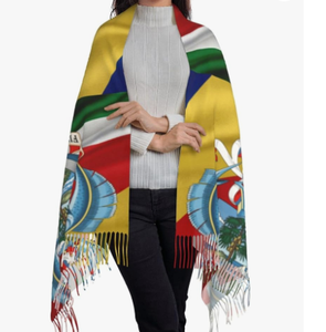 Siria chal bandera mujer invierno bufanda suave cálido manta bufandas flecos Pashmina bufanda - Product Image 4