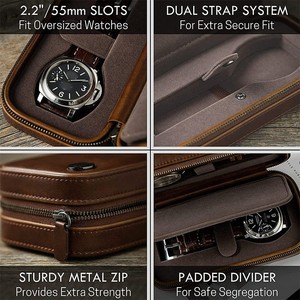 Caja <span class=keywords><strong>de</strong></span> reloj vintage <span class=keywords><strong>de</strong></span> cuero genuino, caja <span class=keywords><strong>de</strong></span> reloj <span class=keywords><strong>de</strong></span> regalo para parejas - Product Image 3