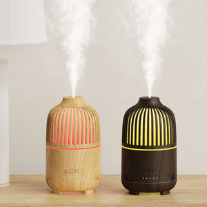 High-quality Portable 51-100ml Ultrasonic Wood Pellet air Humidifier Mini Aroma Diffuser Application-<b>controlled</b> 7-color LED Lamp - Product Image 5