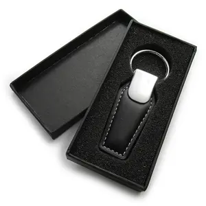 2022 Wholesale Factory Fashion Metal New <strong>Key</strong> Chain Car Brand Leather Car Logo <strong>Custom</strong> <strong>Key</strong> <strong>Ring</strong> With Gift Box - Product Image 1