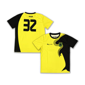 Camiseta de fútbol deportiva Unisex de alta calidad personalizada barata impresión por sublimación transpirable secado rápido 100% poliéster - Product Image 1