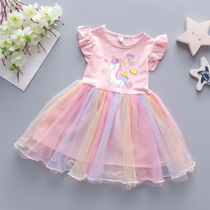 Robe d'été décontractée coréenne pour bébé fille PSJY0, robe de fête pour enfants, fournisseur de vêtements pour enfants en Chine, vêtements de <span class=keywords><strong>cowboy</strong></span> - Product Image 1