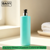 Botol Silinder HDPE 1000ml dengan Pompa Lotion, Sablon untuk Sampo, Sabun Mandi, Perlengkapan Mandi - Dapat Disesuaikan, Grosir Pabrik