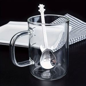 Cuillère à dessert créative en forme de guitare, idéale pour les bars et les amateurs de musique, cuillère à café et à thé en acier inoxydable 304 - Product Image 4