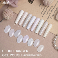 Ensemble de vernis à ongles en gel couleur UV blanc pur Lehchis, fournisseur chaud, nouveaux ongles tendance, TPO sans HEMA, longue durée, brillant, semi-durci