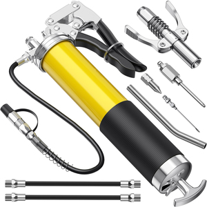 <span class=keywords><strong>Pistola</strong></span> <span class=keywords><strong>de</strong></span> Grasa <span class=keywords><strong>de</strong></span> Alta Presión con Cabezal <span class=keywords><strong>de</strong></span> Aluminio para Automóviles y Motocicletas, Manual, 6000PSI-7000PSI - Product Image 1