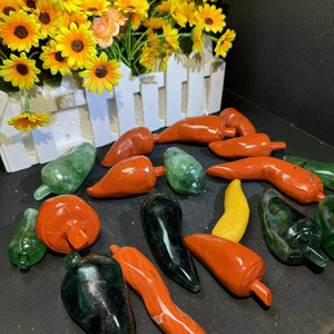 Venta al por mayor de <span class=keywords><strong>cristal</strong></span> tallado de buena calidad <span class=keywords><strong>verde</strong></span> fluorita pimienta jaspe rojo Chile para Decoración - Product Image 4