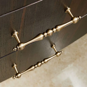 Solid Brass Cabinet Handle Drawer Pull Antique Brass <strong>Knob</strong> French Style Wardrobe Handle Furniture Hardware - Product Image 5
