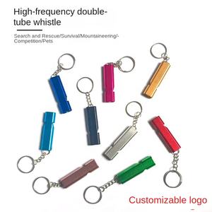 批发双音生存口哨钥匙扣-铝合金户外野营徒步紧急安全钥匙圈 - Product Image 4