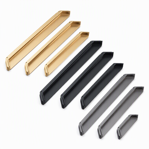 Aluminum Alloy Embedded Furniture <b>Handle</b> and Knob Slotted Concealed Bar Shape Cabinet Drawer Wardrobe <b>Door</b> <b>Pull</b> Modern Interior - Product Image 1