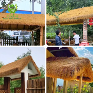 <span class=keywords><strong>Gazon</strong></span> <span class=keywords><strong>synthétique</strong></span> personnalisé d'apparence naturelle et ignifuge pour l'extérieur, herbe artificielle de poids élevé, chaume, chaume simulée - Product Image 6