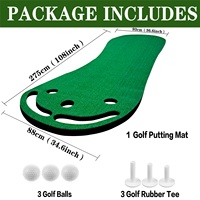 China Hersteller Fußform Indoor Golf Putting Mat für Übung & 3 Loch Golf Putting Carpet