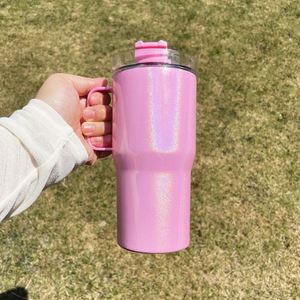 Vaso de Viaje de Acero Inoxidable con Brillo y Asa de 20 oz, Vasos Infantiles para Sublimación con Impresión Térmica - Product Image 2