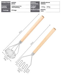 Écrase-pommes de terre manuel en acier inoxydable pour la cuisine - Product Image 6