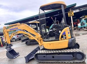 Mini-excavatrice Komatsu PC30MR d'occasion du Japon, excavatrice à chenilles en caoutchouc de 3 tonnes |   Mini pelle originale avec godet de 0,2 m et moteur Kawasaki - Product Image 4