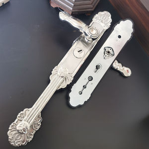 Serrure de porte mécanique en laiton massif 68 Center, design moderne, très vendue, antivol, poignée universelle, quincaillerie haut de gamme - Product Image 2