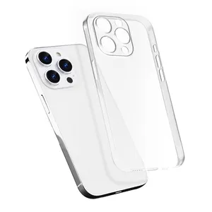 Slim Hard a prueba de golpes Crystal Clear Transparente para iPhone Cases PP Slim Clear Cases para 12 13 14 15 Pro Max Plus Covers