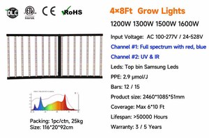 Lampe de culture LED dimmable 1500 1600 1750 Watts pour salles de culture commerciales 4 x 10 pieds – La plus puissante pour les agriculteurs - Product Image 3