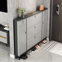 Meuble à chaussures ultra-fin moderne - Armoire de rangement multifonctionnelle grande capacité pour l'entrée des petits appartements