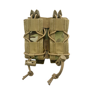 DF YNT43 Verde, Portacargador Doble de 9mm, Duradero, Expandible, Montaje Molle, Liberación Rápida, Bolsa de Almacenamiento para Deportes al Aire Libre - Product Image 3